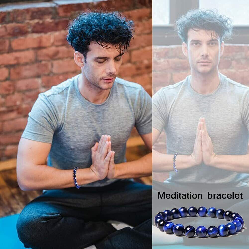 BudaBlue, Brazalete para Mujer y Hombre piedra Natural